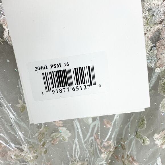 Mac Duggal 20402 Wrap-Around Decollete Neckline A-Line Dress Pastel Multi 16 NWT - Picture 6 of 11